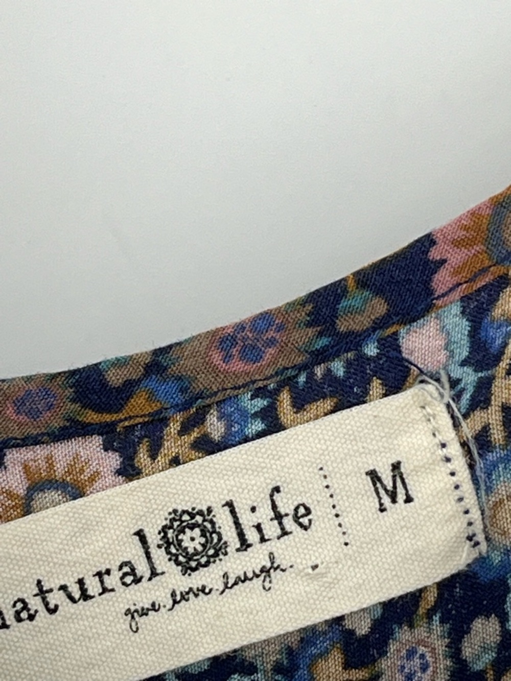 Natural Life M Kaia Maxi Dress 0489 Tiered Ditsy Floral Boho Prairie medium - Picture 7 of 11